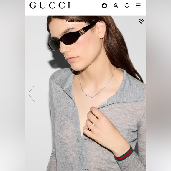 GUCCI “Link to love” necklace with diamonds - Picture 3 of 12